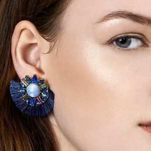 BaubleBar Sapphire Stud Earrings - Navy